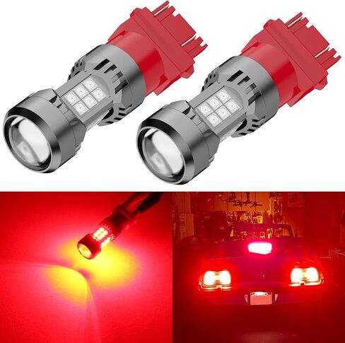 PHINLION 3200 Lumens 3157 LED لمبة بيضاء، 6000K فائقة السطوع 3056 3156 3057 4114 4157 لمبة LED للنسخ الاحتياطي للأضواء العكسية وأضواء الجري النهارية DRL، حزمة من 2 in Kuwait