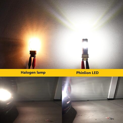 PHINLION 3200 Lumens 3157 LED لمبة بيضاء، 6000K فائقة السطوع 3056 3156 3057 4114 4157 لمبة LED للنسخ الاحتياطي للأضواء العكسية وأضواء الجري النهارية DRL، حزمة من 2 in Kuwait