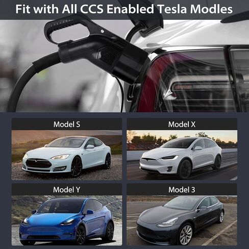 محول BetyBedy CCS لطراز Tesla Y/3/X/S، CCS1 إلى محول شاحن Tesla، محول شاحن CCS لمالك Tesla، مصنف 175-250KW in Kuwait
