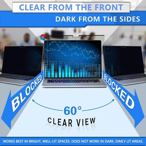 شاشة خصوصية MacBook Pro 14، شاشة خصوصية مغناطيسية متوافقة مع Macbook Pro 14 بوصة 2023 2022 2021 A2779 M2 A2442 M1، شاشة خصوصية سهلة التشغيل/الإيقاف مضادة للظهور، مضادة للضوء الأزرق ومضادة للوهج in Kuwait