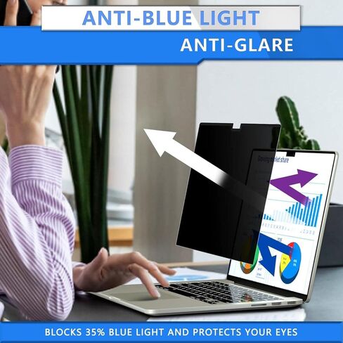 شاشة خصوصية MacBook Pro 14، شاشة خصوصية مغناطيسية متوافقة مع Macbook Pro 14 بوصة 2023 2022 2021 A2779 M2 A2442 M1، شاشة خصوصية سهلة التشغيل/الإيقاف مضادة للظهور، مضادة للضوء الأزرق ومضادة للوهج in Kuwait