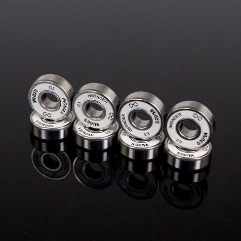 IWonder Mugen المهنية لوحة طويلة الدقة محامل لوح التزلج 8 حزمة الفواصل والغسالات حزمة محامل Longboard مجموعة تناسب لوح التزلج الزلاجات المضمنة والأسطوانة in Kuwait