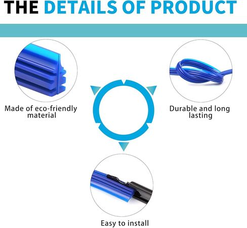 شفرات ممسحة الزجاج الأمامي بدون إطار من ZOFFI قابلة لإعادة التعبئة مقاس 28 بوصة، عبوة زرقاء مكونة من 4 قطع، حجم قابل للتعديل من عبوة المطاط العالمية للممسحة in Kuwait