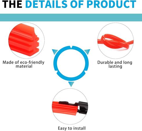 شفرات ممسحة الزجاج الأمامي بدون إطار من ZOFFI قابلة لإعادة التعبئة مقاس 28 بوصة، عبوة حمراء مكونة من 4 قطع، حجم قابل للتعديل من عبوة المطاط العالمية للممسحة in Kuwait