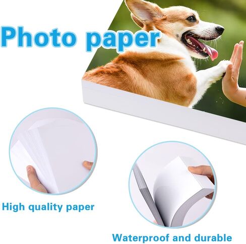 100 Sheets Photo Paper, 3.5" x 5" Premium Glossy Photo Paper Picture Paper 180 gsm Printer Brochure Paper Glossy, Office Supplies in Saudi Arabia