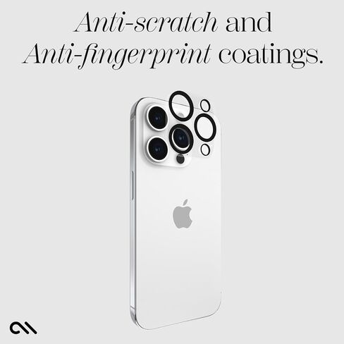 واقي عدسة الكاميرا Case-Mate لهاتف iPhone 15 Pro Max/iPhone 15 Pro - زجاج مقسى 9H مع متين مضاد للخدش، ومضاد للكسر - عرض فائق الدقة مع تصوير ليلي وحافظة سهلة التركيب - شفاف in Saudi Arabia