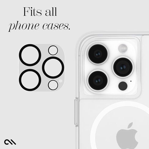 واقي عدسة الكاميرا Case-Mate لهاتف iPhone 15 Pro Max/iPhone 15 Pro - زجاج مقسى 9H مع متين مضاد للخدش، ومضاد للكسر - عرض فائق الدقة مع تصوير ليلي وحافظة سهلة التركيب - شفاف in Saudi Arabia