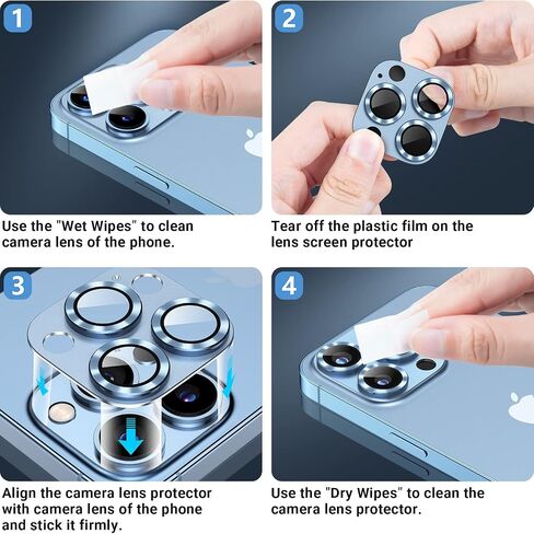 AFARER 2Pack Camera Protector for iPhone 16/16Plus,Ultra-thin HD 9H Glass Lens Cover,Strong Adhesion,Scratch Resistant [Does not Affect Night Shots] Case-Friendly,Blue in Saudi Arabia