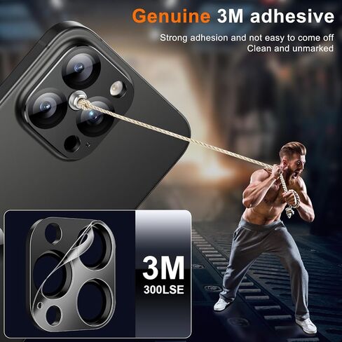 2 Pack for iPhone 15/iPhone 15 Plus Camera Lens Protector, [Drop Protection] 9H Tempered Glass Metal Ring Camera Protector, Strong Adhesion Scratch Resistant Case Friendly Camera Cover-Black in Saudi Arabia