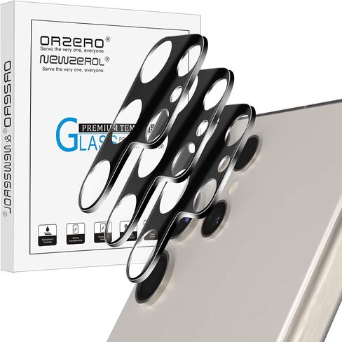(3 Pack) Camera Lens Protector Compatible for Samsung Galaxy S24 Ultra 5G, Tempered Glass 9 Hardness HD Anti-Scratch Bubble-Free in Saudi Arabia