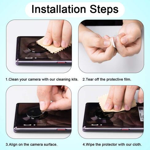 (3 Pack) Camera Lens Protector Compatible for Samsung Galaxy S24 Ultra 5G, Tempered Glass 9 Hardness HD Anti-Scratch Bubble-Free in Saudi Arabia