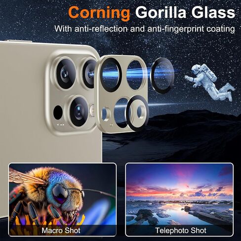 2 Pack for iPhone 15/iPhone 15 Plus Camera Lens Protector, [Drop Protection] 9H Tempered Glass Metal Ring Camera Protector, Strong Adhesion Scratch Resistant Case Friendly Camera Cover-Black in Saudi Arabia