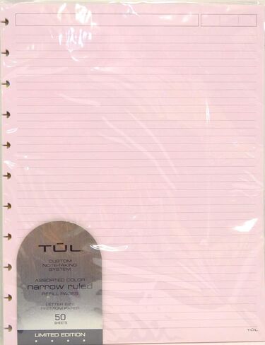 TUL® Discbound Notebook Refill Pages, Letter Size, Narrow Ruled, 50 Sheets, Assorted Colors in Saudi Arabia