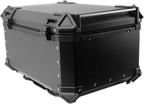 iproods 45L Motorcycle Top Case, Aluminum Alloy Universal Motorcycle Tail Box, Dual-key Storage Carrier Case Luggage Trunk (Black, 45L) in Saudi Arabia