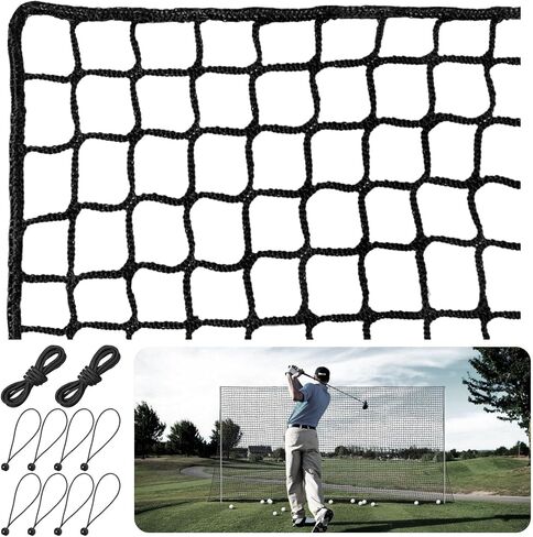 Golf Practice Net,10X10ft Heavy Duty Nylon Golf Hitting Net,Golf Net Outdoor Indoor with Wire Hanging Kit,Golf Nets for Backyard Driving，Golf,Baseball, Hockey, Soccer in Saudi Arabia