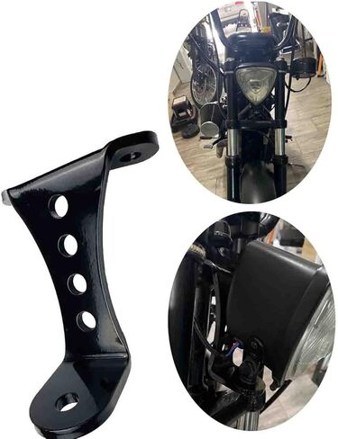 مصباح أمامي بدون حواجب مثبت باللون الأسود Harley Sportster Big Twin Triumph Universal 3.5 بوصة مطلي بمسحوق أسود in Kuwait