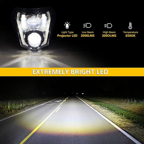 مصباح أمامي LED للدراجة النارية للدراجة الترابية DRL مع إطار متوافق مع دراجة نارية موتوكروس إندورو ATV Super Moto 150 250 350 450 500 SX XCW EXC SXF XC SMC R 690 in Saudi Arabia