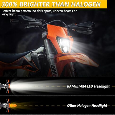مصباح أمامي LED للدراجة النارية للدراجة الترابية DRL مع إطار متوافق مع دراجة نارية موتوكروس إندورو ATV Super Moto 150 250 350 450 500 SX XCW EXC SXF XC SMC R 690 in Saudi Arabia