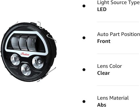 مجموعة المصابيح الأمامية للدراجات النارية الهندية باثفايندر 5.75 LED، أسود لامع، للكشافة، الكشافة بوبر، الكشافة المارقة، الكشافة ستين نماذج وأكثر من ذلك، شعاع عالي ومنخفض، يتضمن مشابك زنبركية، ركوب ليلي - 2882517 in Kuwait