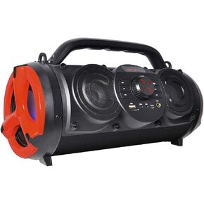 Boytone BT-18RG Portable Bluetooth Boombox Speaker, Indoor/Outdoor, 25W, Loud Sound, Deeper Bass, 5" Subwoofer, 3.25 Tweeter, FM,USB, Micro SD, AUX, Microphone, DC 5V to USB Charging Connector Cable