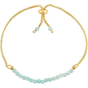 Natural Gemstone Rondelle Beads Bolo Bracelet, Chakra Healing Crystals, 14k Gold Plated, Adjustable Slider, Birthday, Wedding, Handmade, 6-9 inch Adjustabl, Christmas Gifts