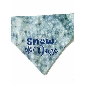 Snow Daze Over the Collar Dog Bandana That Slips onto Their Existing Collar (XXL)