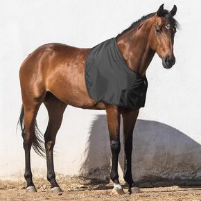 Horse Shoulder Guard Anti-Rub Vest for Horses Match with Stable Rug or Turnout Rug Black Medium Cob
