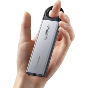 ORICO 4TB External SSD Up to 500MB/s, Hanging Hole Design Portable Solid State Drive, Plug and Play, USB C&A 2 in 1 Cable, Reliable Storage for Type-C Smartphone, Tablets, Laptops - C5