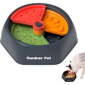 Gardner Pet Slow Feeder Dog Bowl 4 Levels Dog Food Puzzle Feeder, Detachable Design Dog Bowls BPA-Free Slow Down Eating to Reduces Boredom and Anxiety, Suitable for Small/Medium/Larger Dogs
