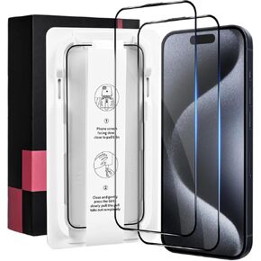 Screen Protector for IPhone 16 Pro, Bubble and Dust Free iPhone HD Tempered Glass, Durable and Drop-Proof with 9H Hardness Easy Installation Exclusively compatible with Apple 16 Pro 6.3Inch 2024