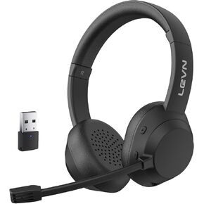 LEVN Wireless Headset, Wireless Headset for Work(Noise Cancelling), 60 Hours Woktime & Mute Button, Wireless Headset with Mic for Work from Office/Call Center/PC/Computer/Teams/Laptop in Kuwait