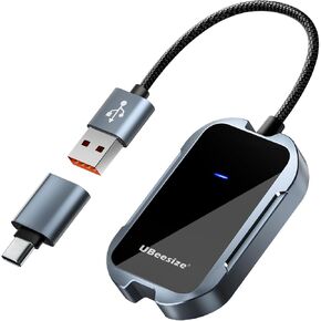 UBeesize Wireless CarPlay Adapter for Easy Conversion from Wired to Wireless in 2017 and Newer Cars, Compatible with iPhone 6 and Above, iOS 10 and Above, and Android 11 and Above