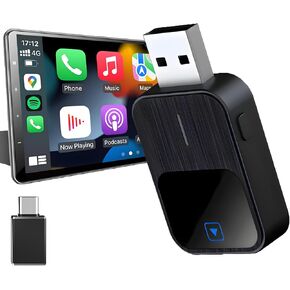 [إصدار محدث] محول Carplay اللاسلكي، Carplay المحمول لأجهزة Apple، اتصال فوري، زمن استجابة منخفض، يحول السلكي إلى Carplay اللاسلكي لجهاز iPhone in Kuwait