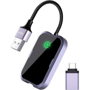 Wireless Carplay Adapter, Converts Wired to Wireless carplay Adapter for iPhone, Wireless Control Carplay for Cars from 2017 & for iPhone iOS 10+,Mini Car Play Adapter for iPhone (Plug & Play)