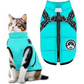 PETCARE Winter Dog Coat with Harness Built in Waterproof Dog Jackets Warm Dog Fleece Vest Windproof Dog Snow Jacket Snowsuit Reflective Dog Cold Weather Coats for Puppy Small Medium Large Dogs Cats