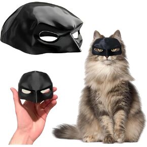 Cat Bat Cosplay Hat, 2025 New Bat Mask for Cat, Batcat Mask, Cute Cat bat Cosplay hat Funny Bat Cat Avenger Mask, Halloween Costumes Accessories for Cats (Small)