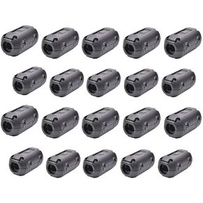 Pack of 20 Magnetic Ferrite Core Cord RFI EMI Noise Suppressor Cable Clip (7mm+9mm Inner Diameter)