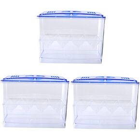 3 Pcs Small Fish Hatching Isolation Box Floating Breeding Box for Betta Fish and Baby Fish Freestanding Incubator with Fine Mesh for Fish Tank Use