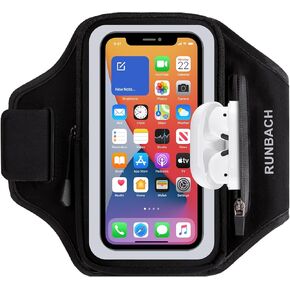 3D Design Zipper Armband for iPhone 15,14,13,12,11,Pro Max, Samsung Galaxy S24,23,22,21+, Ultra, Motorola, Google, Sport Armband with Zipper Slot for Airpods, Buds (6.8 inch)