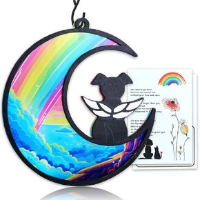Pet Remembrance Gift Dog, Sympathy Pet Loss Gift for Loss of Dog, Dog Passing Away Gifts, Pet Memorial Gifts for Dogs, Personalized Rainbow Bridge Dog Memorial Gifts with Sympathy Card