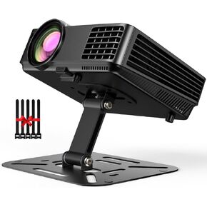 Desktop Projector Stand, Table Projector Mount Adjustable Angle with 1/4" Screw, 360°Adjustable Projector Stand for Home Office Studio, Mini Projector Holder Bracket with Cable Ties