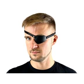 Black Leather Eye Patch, Eye Patch, Man Eye Patch, Woman Eye Patch, Slim Eye Patch, Eye patch (Left eye)