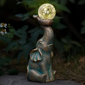 MININOVA Garden Statues Rabbit with Solar Lantern Outdoor Bunny Figurines Decorations for Patio Yard Lawn Ornaments Gifts for Birthday Easter Housewarming