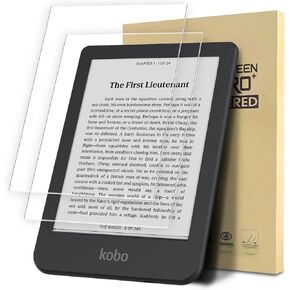 2-Pack Screen Protector Compatible with Kobo Clara BW 6" 2024/ Kobo Clara Colour 6" 2024/ Kobo Clara 2E 6" 2022, Tempered Glass Clear Film, Anti-Scratch, 9H Hardness, Easy Installation