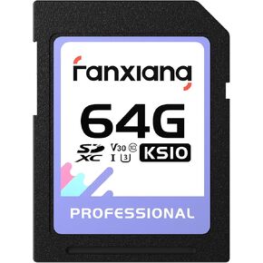 fanxiang 64GB SDXC Memory Card SD Card, UHS-I, C10, U3, V30, Full-HD & 4K Video, Up to 95/45 MB/s Read/Write, for Photography Enthusiast, Video Creator, Videographer