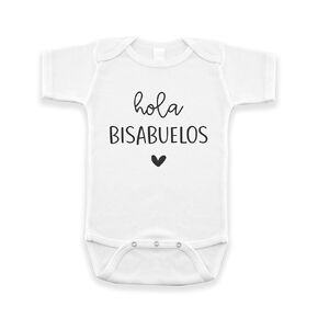 Hola Bisabuelos Pregnancy Announcement Infant Bodysuit for Great Grandparents | Bisabuelo Y Bisbuela Gift (Natural)