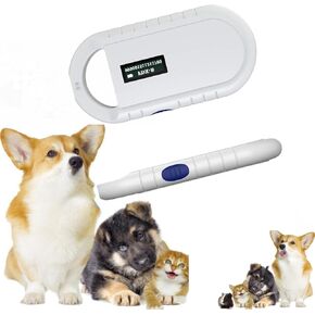 Pet Microchip Scanner Pet Trace Animal chip Reader for Dogs and Cats (Dual Frequency Rechargeable One Click Export of Data to PC) Supports ISO11784/ISO11785,FDXB,ID64 RFID PET160