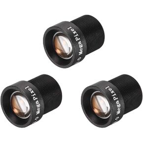 uxcell 3 Pcs CCTV Camera Lens 8mm Focal Length 3MP F2.0 1/3 Inch Wide Angle for CCD Camera