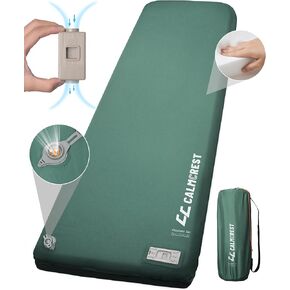 Self Inflating Sleeping Pad with Electric Air Pump, 3.15" Thick Foam Camping Mattress, Fast Inflation & Deflation, 9.5 R-Value 4-Season Insulated Sleeping Mat for Tent, Car Travel, and Indoor Use-Blue