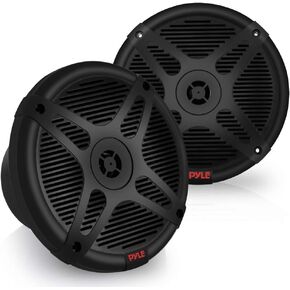 Pyle 6.5 Inch Marine Speakers - Coaxial 2-Way Waterproof Component Speaker Pair | Audio Stereo Sound System with Wireless RF Streaming Support | 6.5" In., 600 Watt - Pyle PLMRF65SB